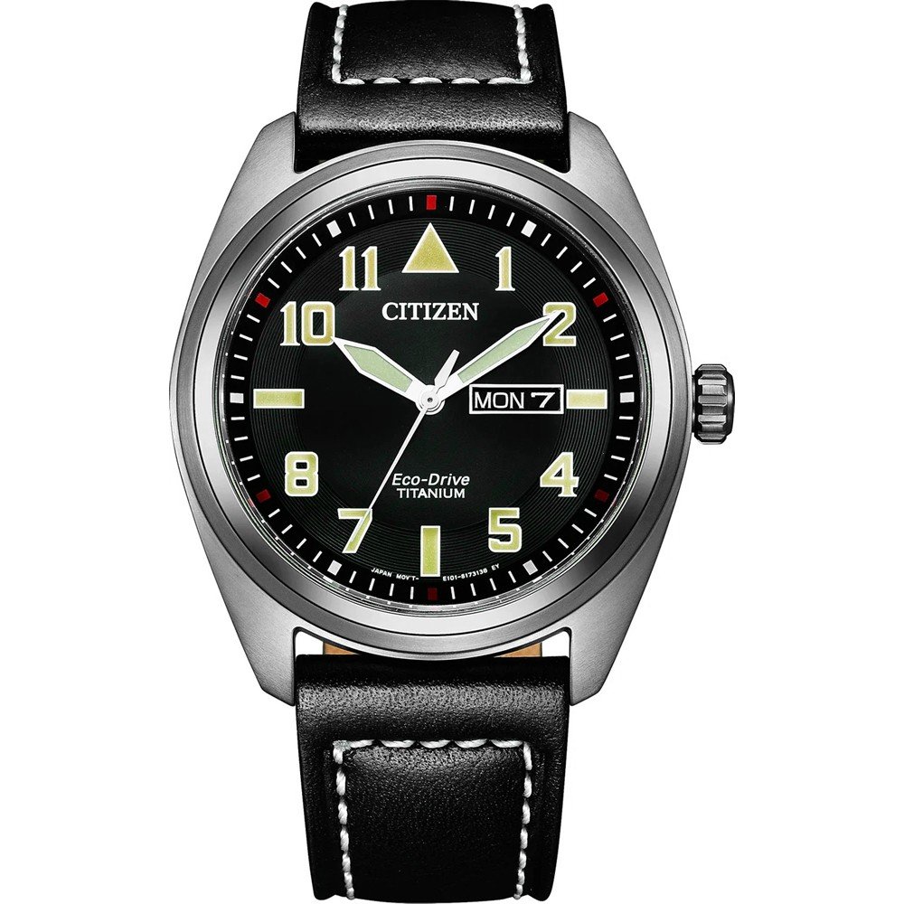 Citizen Reloj analógico Eco-Drive para hombre con correa de nailon  BM8470-11EE, negro/verde, correa, Negro/Verde, Correa