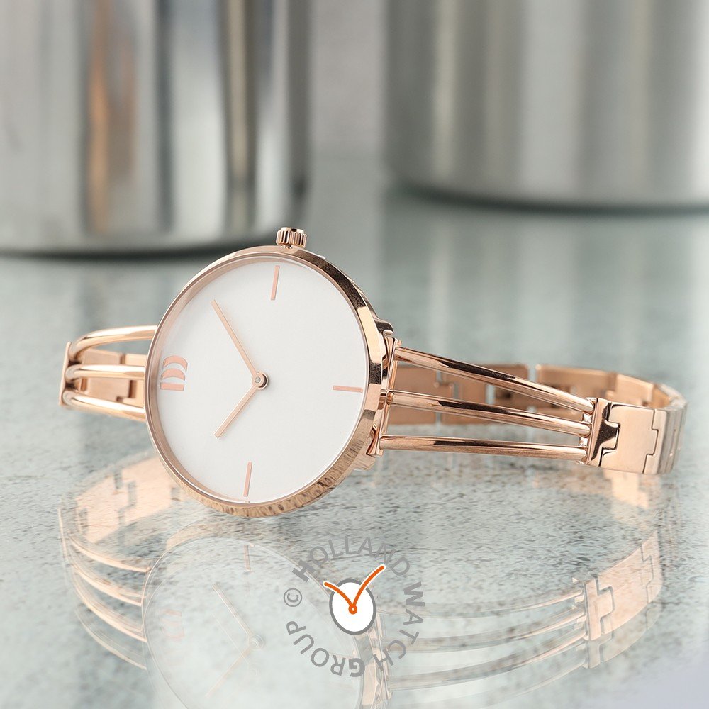 Reloj para mujer negro con oro rosado Chloe 32 mm