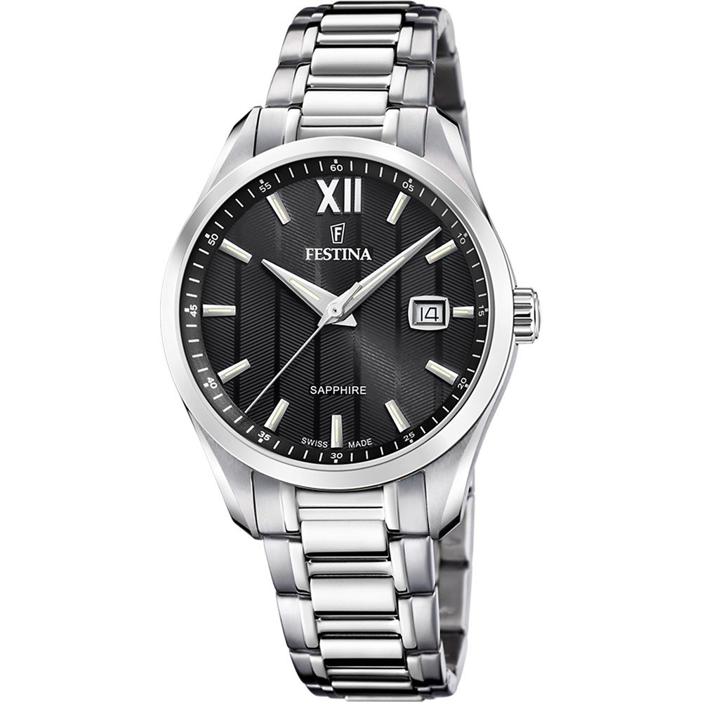 RELOJ FESTINA F20575/3 NEGRO CORREA DE ACERO, HOMBRE