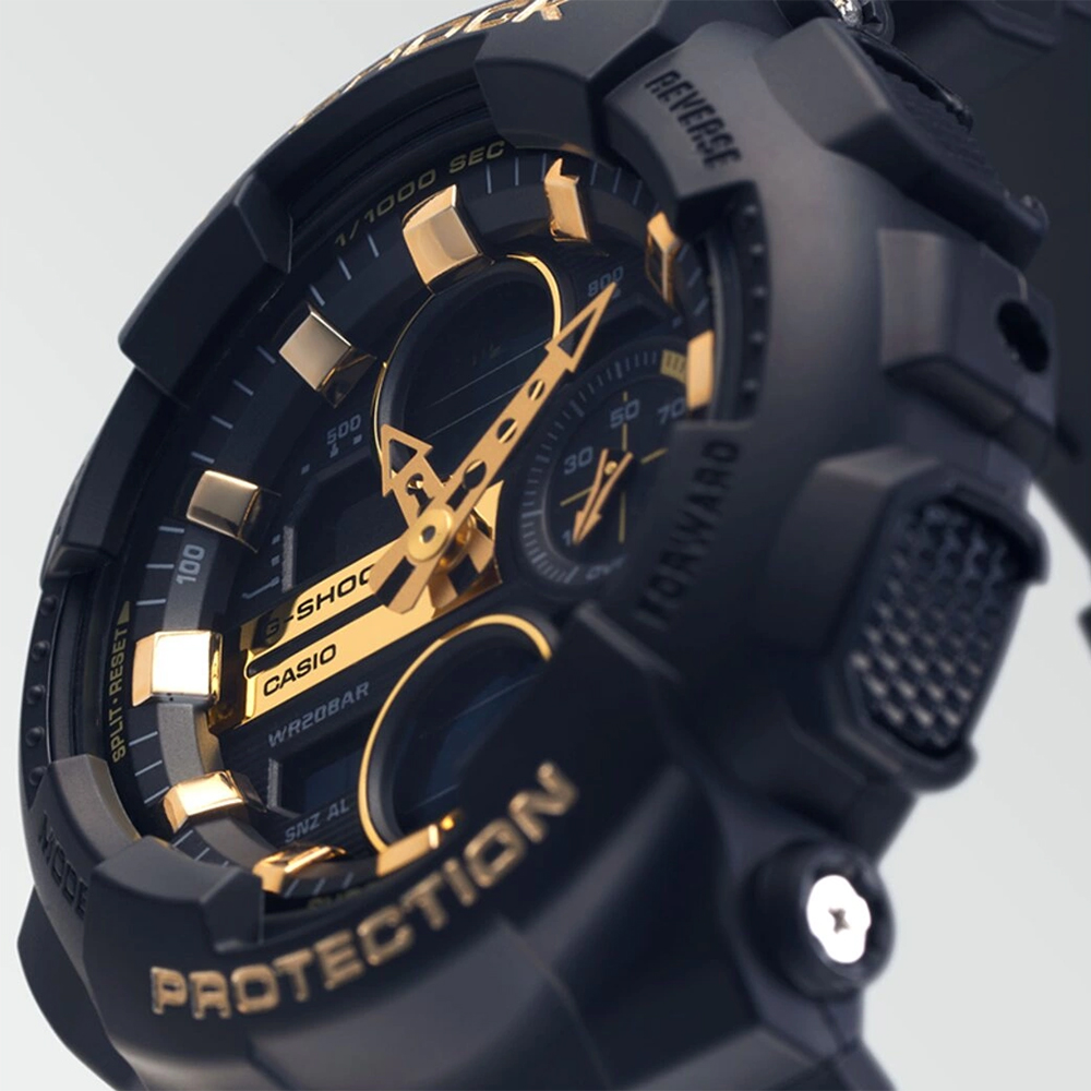 ⭐ Reloj Casio G-Shock de hombre dorado y correa negra, GM-110G-1A9ER.