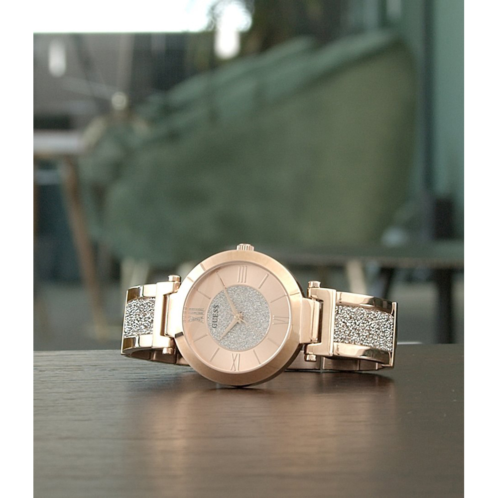 Guess Relojes GUESS Reloj para mujer oro rosa y blanco, Moderno