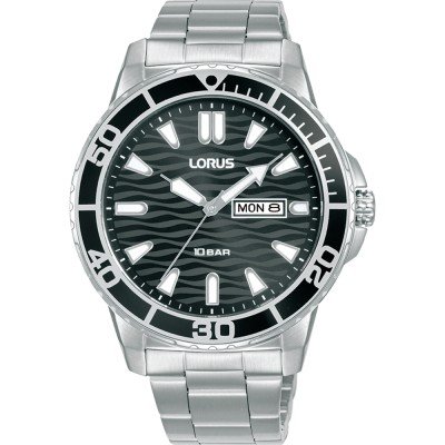 Lorus Sport Man Reloj analógico de cuarzo para hombre con pulsera de acero  inoxidable RXH01IX5 Plata, plateado, RXH01IX5