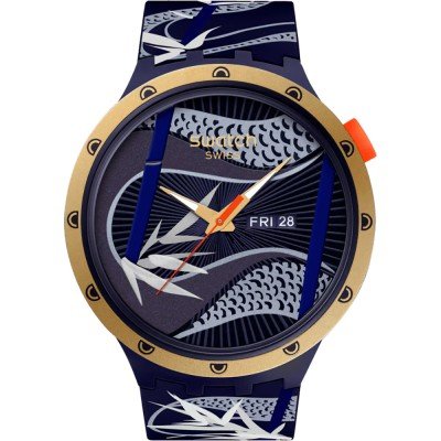 Reloj Swatch Big Bold SB05Z700 Blue and golden lithe dancer