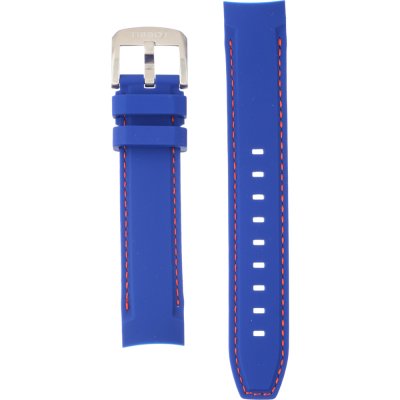Correa Tissot en silicona color azul y hebilla de 22mm T852047175
